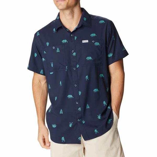 Columbia T-shirts and polos Men's Utilizer Printed Woven Short Sleeve Shirt 1 Columbia T-shirts and polos Men's Utilizer Printed Woven Short Sleeve Shirt