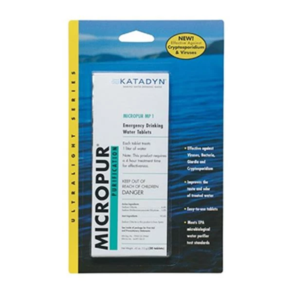 Katadyn Water filters and treatment Micropur MP1 Tablets (30pk) 1 Katadyn Water filters and treatment Micropur MP1 Tablets (30pk)