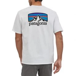 Patagonia T-shirts and polos Men's Fitz Roy Horizons Responsibili-Tee -Hiking Sales Shop 38501 WHI B03690