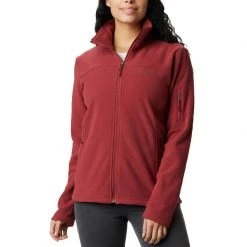 Columbia T-shirts and polos Women's Fast Trek II Fleece Jacket -Hiking Sales Shop Marsala20Red